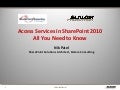 Access Services in SharePoint 2010 - All You Need to Know