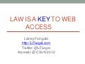 AccessU at CSUN12: Law is a Key to Accessibility