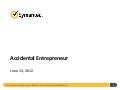Accidental entrepreneur