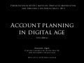 Account Planning in Digital Age