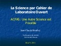 La Science par Cahier de Laboratoire Ouvert