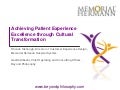 Achieving patient experience excellence through cultural transformation