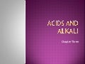 Acids And Alkali