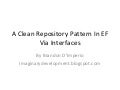 A clean repository pattern in ef