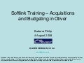 Acquisitions And Budgeting In Oliver