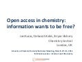 Open access in chemistry: from ACS Spring Meeting 2011