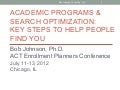 Academic Programs & Search Optimization