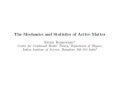 Active Matter and the Vicsek Model of Flocking