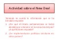 Actividad sobre el new deal