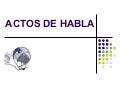 Actos De Habla