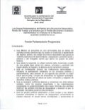 Acuerdo para la conformación del Frente Parlamentario Progresista