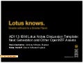 AD113 -- IBM Lotus Notes Discussion Template: Next Generation and Other OpenNTF Assets