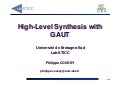 High-Level Synthesis with GAUT