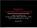 Adaptation in Embodied & Situated Agents