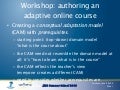 Outcome: authoring an adaptive online course