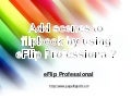 Add scenes to flipbook by using e flip professional