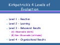 Adlt 606 class 11 kirkpatrick's evaluation model short version