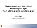 Government and the citizen: from information to transformation