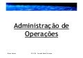 Administração de Operações - PCP