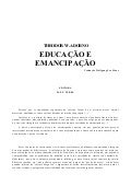 Adorno educação e emancipação