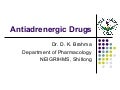 Adrenergic Drugs   drdhriti(updated 2011)