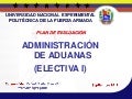 Aduanas.  plan de evaluación 19 de septiembre de 2012