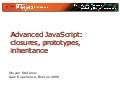 Advanced JavaScript