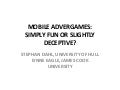 Advergames on Mobile Phones
