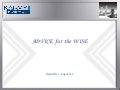 Advice For The Wise - August'2011