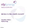 Advice Charities and The Credit Crunch