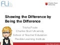 Showing the difference by being the difference