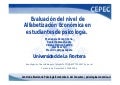 Evaluación del Nivel de Alfabetización Económica en Estudiantes de Psicología