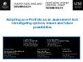 Adopting an e-portfolio as an assessment tool: investigating options, issues and future possibilites