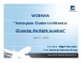 Aerospace Clusters In Mexico Webinar