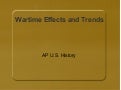 Affects Of War
