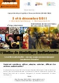 L&rsquo;affiche du Colloque : L&rsquo;Atelier de Sémiotique Audiovisuelle  