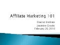 Affiliate Marketing 101