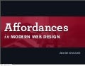 Affordances in Modern Web Design