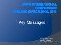 Key Messages from AFP International Conference 2011