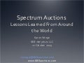 Spectrum Auctions: Lessons from Around the World
