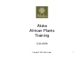 African Plants Training 4.1.2008