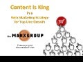 Content is King in a Web Marketing Strategy for Top Line Growth
