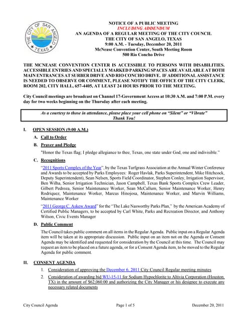 City Council December 20, 2011 Agen...