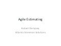 Agile Estimating