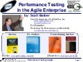 Performance Testing in the Agile Enterprise