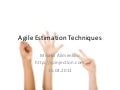 Agile Estimation Techniques