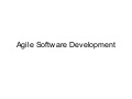 Agile Software Development