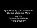 Agile Teaching with Technology