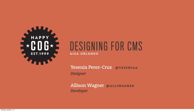 Designing for CMS 2013