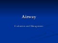Airway Evaluation and Management	